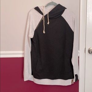 Ampersand Ave doublehood sweatshirt